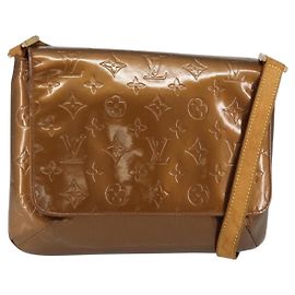 LOUIS VUITTON Bolsa Thompson Street Monogram Vernis Bronce M91124 LV Auth 150557 Bronce
