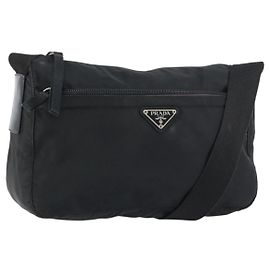 Borsa a Spalla PRADA in Nylon Nero Argento Autentica bs31714 Nero Argento