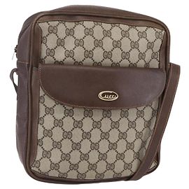 Gucci Borsa a spalla GG Supreme in PVC Beige Oro Auth 152905 Beige D'oro
