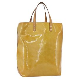 LOUIS VUITTON Sac à main Monogram Vernis Reade MM Beige M91141 LV Auth 154837 Beige