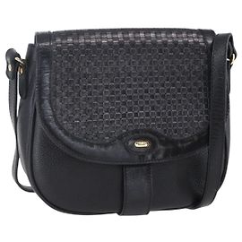 BALLY Borsa a Spalla in Pelle Nera e Oro Auth 153489 Nero D'oro