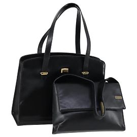 BALLY Handtasche Leder 2 Set Schwarz Auth bs30961 Schwarz