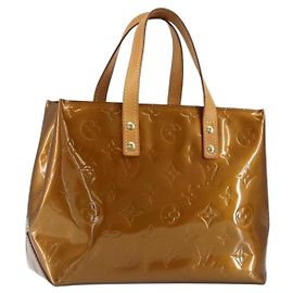 LOUIS VUITTON Monogram Vernis Reade PM Sac à main Bronze M91146 LV Auth yk19861 Bronze