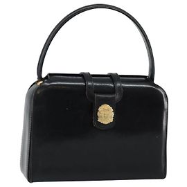 Céline Borsa a mano CELINE in pelle nera e oro Auth 144782 Nero D'oro