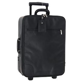 LOEWE Suitcase Nylon Black Silver Auth bs29570 Black Silvery