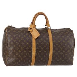 LOUIS VUITTON Borsa Boston Monogram Keepall 55 M41424 LV Auth 140023 Monogramma