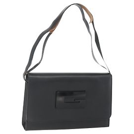 Borsa a Spalla in Pelle Nera e Argento GUCCI 001 3064 Auth 154471 Nero Argento