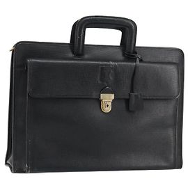 Céline Borsa a mano CELINE in pelle nera e oro Auth 154528 Nero D'oro