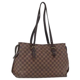 LOUIS VUITTON Borsa Tote Chelsea Damier Ebene N51119 LV Auth BA8579 Damier ebene