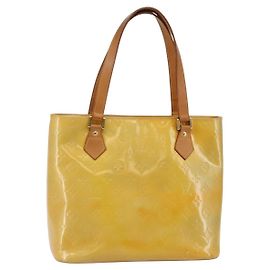 LOUIS VUITTON Sac à main Houston Monogram Vernis Gris M91053 LV Auth gh955 Gris