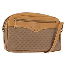 Gucci Borsa a Spalla Micro GG Supreme PVC Beige Oro 001 56 0860 Auth BA6743 Beige D'oro