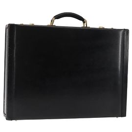 FENDI Mallette Sac à Main Cuir Noir Auth bs29431 Noir