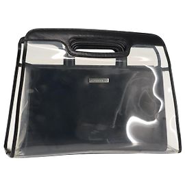 Sac à main GUCCI en vinyle noir transparent Auth ep11074 Noir Autre