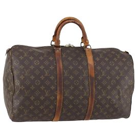 LOUIS VUITTON Borsa Boston Monogram Keepall 50 M41426 LV Auth 146472 Monogramma