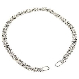 LOUIS VUITTON Chain Shoulder Strap metal 25.6"" Silver LV Auth 150633M Silvery