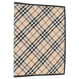 BURBERRY Nova Check Planner Case Canvas Leather Beige Black 146241 Auth am9392V Black Beige