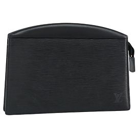LOUIS VUITTON Estuche Crete Epi Negro M48402 LV Auth 150132 Negro