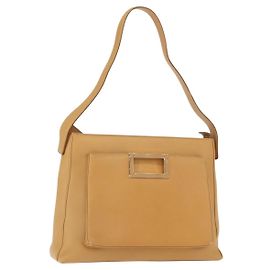 Borsa a Spalla Salvatore Ferragamo in Pelle Beige Oro Auth gh1110 Beige D'oro