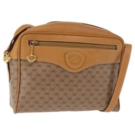 Gucci Borsa a Spalla Micro GG Supreme PVC Beige Oro 001 084 0852 Auth BA6744 Beige D'oro