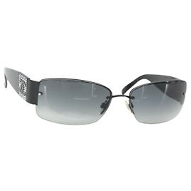 Gafas de sol CHANEL de plástico Negro CC Auth bs31456 Negro