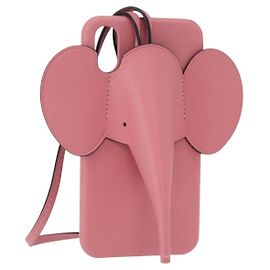 Capa de iPhone em couro rosa LOEWE Auth bs31447 Rosa