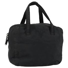PRADA Borsa a mano in nylon nera Auth ki6098 Nero
