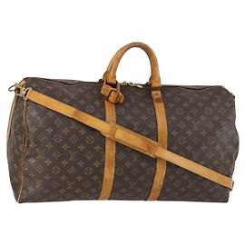 LOUIS VUITTON Monogram Keepall Bandouliere 55 Bolsa Boston M41414 LV Auth yk19591 Monograma