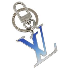 LOUIS VUITTON Llavero Gradient Charm metal Azul MP2789 LV Auth 145543 Azul