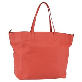VALENTINO Tote Bag Leather Orange Gold Auth bs31646 Golden Orange