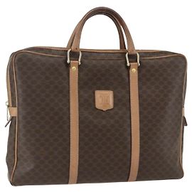 Céline Sac d'affaires en toile Macadam CELINE PVC marron or Auth ti3555 Marron Doré