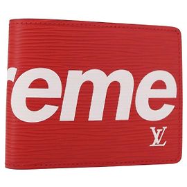 LOUIS VUITTON Epi Supreme Cartera Slender Roja M67717 Auth 154943SM Roja