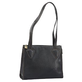 Borsa Tote LOEWE in pelle nera e oro Auth ep11694 Nero D'oro
