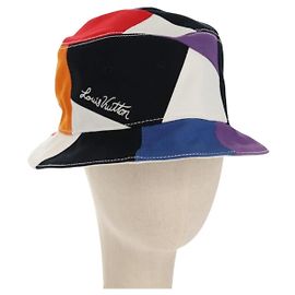 LOUIS VUITTON Bone Color Panel Hat Canvas Multicolor MP2736 LV Auth 149292M Multiple colors