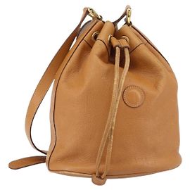 Gucci Borsa a Spalla in Pelle Marrone Oro Auth 151505 Marrone D'oro