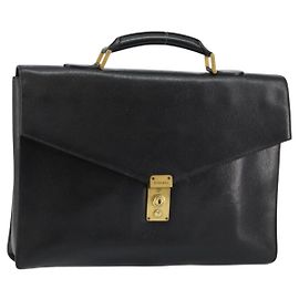 CHANEL Valigetta Pelle Caviar Nera Oro CC Auth bs29898 Nero D'oro