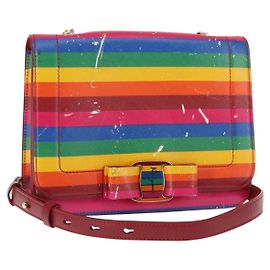 Sac à épaule Vala en cuir multicolore or Auth 147386 de Salvatore Ferragamo Multicolore Doré