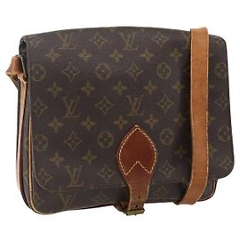 LOUIS VUITTON Bolsa de Ombro Monogram Cartouchiere GM M51252 LV Auth ka651 Monograma