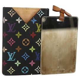 LOUIS VUITTON Specchio da borsa Monogram Multicolore Nero M92650 LV Auth BA8161 Nero