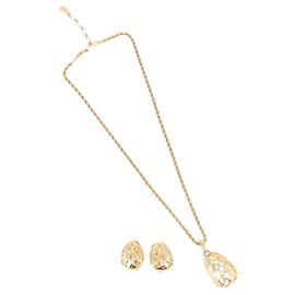 Saint Laurent Collier en métal 2 Set Or Auth am9228 Doré