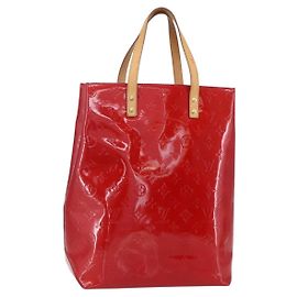 LOUIS VUITTON Monogram Vernis Reade MM Sac à main Rouge M91086 LV Auth ep12185 Rouge