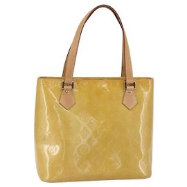 LOUIS VUITTON Sac à main Monogram Vernis Houston Beige M91004 LV Auth ep11829 Beige