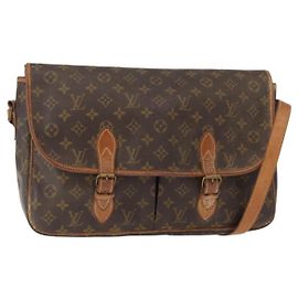 LOUIS VUITTON Monogram Gibeciere GM Bolsa de Ombro M42246 LV Auth ka179 Monograma
