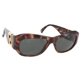 Gafas de sol Gianni Versace de plástico marrón Auth BA7737 Castaño