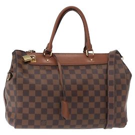 LOUIS VUITTON Borsa a Mano Damier Ebene Greenwich 2way N41337 LV Auth ka034 Damier ebene