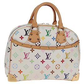 LOUIS VUITTON Monogramm Multicolor Trouville Handtasche Weiß M92663 Auth 153633SM Weiß