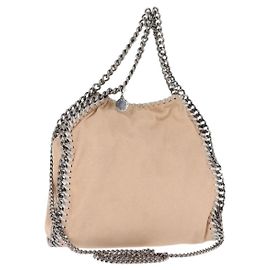 Autre Marque Stella MacCartney Chain Fabera Shoulder Bag Suede Pink Auth BA6451 Pink