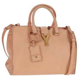 SAINT LAURENT Petit Kabas Borsa a Mano in Pelle 2in1 Rosa Oro Auth bs31628 Rosa D'oro