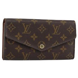LOUIS VUITTON Monogram Portefeuille Sarah Long Wallet M61734 LV Auth BA8981 Monogram