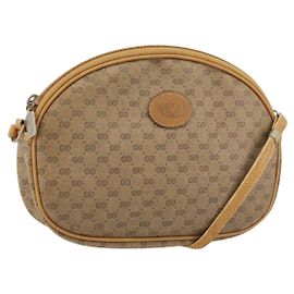 Gucci Borsa a Spalla Micro GG Supreme PVC Beige Oro 007 89 1113 Auth 151541 Beige D'oro