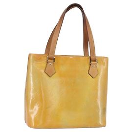 LOUIS VUITTON Handtasche Monogram Vernis Houston Grau M91053 LV Auth 154839 Grau